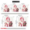 2pcs,2D Plane Printing Contemporary Curtains Cute Pink Gnome Reindeer Sleigh Gifts Durable Polyester (without Rod) Home Decor