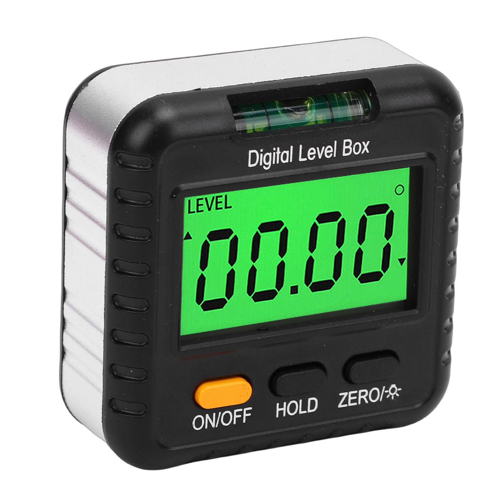

Digital Level Box 4x90 Degree LCD Backlit Screen High Precise Magnetic Digital Angle Gauge for Woodworking Construction