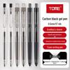 TOME TM701 Carbon Black Click Gel Pen, 0.5mm, Black Ink for Exams