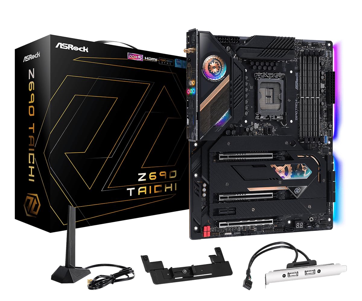 

Материнська плата ASRock Z690 Taichi Авторизований дистриб’ютор Intel 12-го покоління, сумісна з ЦП Z690 ATX (LGA1700) [Вітчизняний продукт]