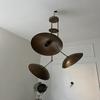 Modern Raw Brass Sputnik Chandelier 3-Light Domed Pendant Home, Office Decor