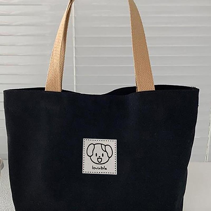 Canvas Women'S Handbag Cute Travel Picnic Food Bag Lunch Bag