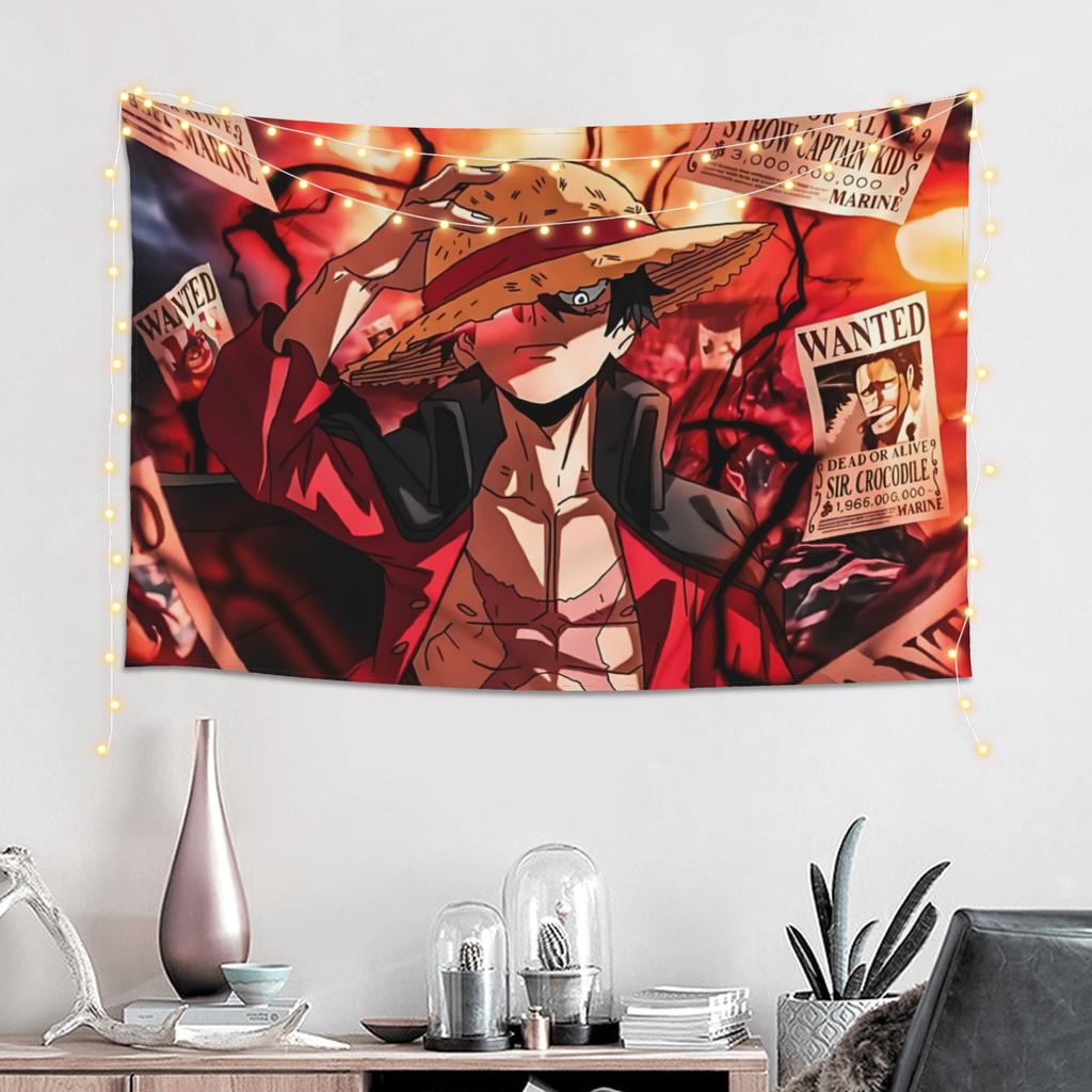 Cutecore Anime One Pieces Tapestry Bedroom Decoration Wall Hanging Blanket Tapestry Cool Stuff For Room