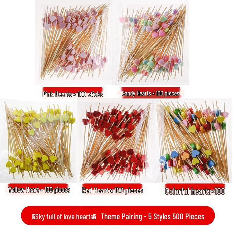 ZISIZ Disposable Bamboo Fruit Skewers