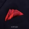 Men's British Red Pocket Square for Business or Wedding