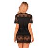 Obsessive - Sexy Kanten Peignoir Maderris Zwart XS/S