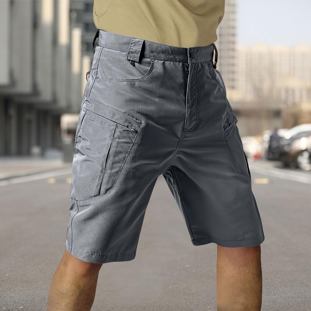 Men's  Ripstop Utility  Cargo Shorts - Multi-Pocket, Abrasion-Resistant, Breathable - Hiking, Camping, Construction