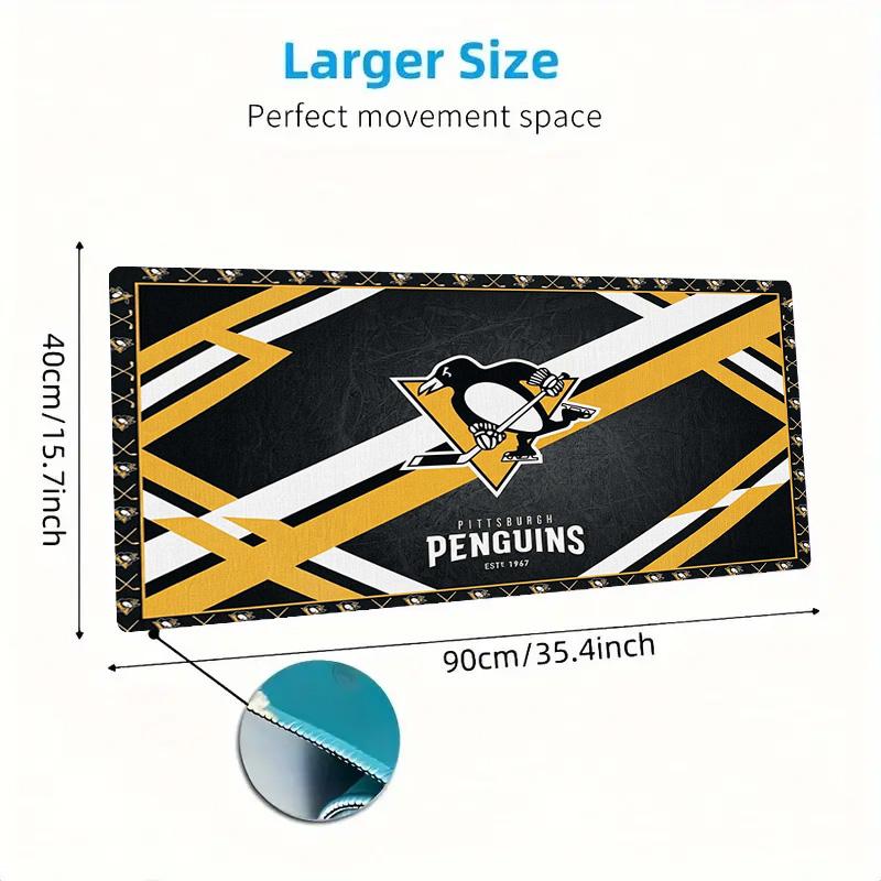 Pittsburgh Penguins Color Mouse Pad Large Gaming Table Cushion Non-slip Laptop Tablet Big Mousepad XXL Mat Mini PC Playmat With Lock Edge