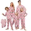 Parent-Child Christmas Print Home Set Long Sleeve Top Pants