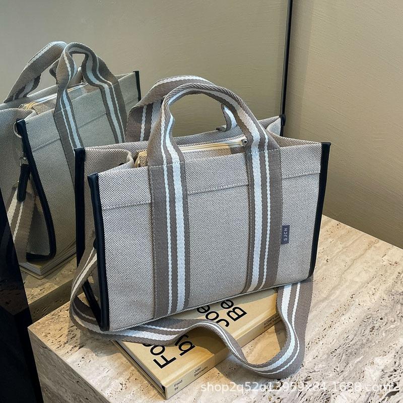 New women's tote bag trendy fashion handbag large capacity contrasting color messenger bag