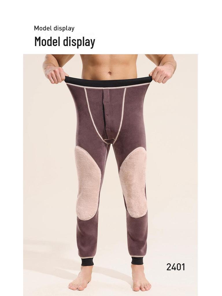 Pantalon en coton polaire extra épais pour hommes d'âge moyen et âgés, 900g, 280 lbs+, Grande taille, Vêtement chaud pour l'hiver