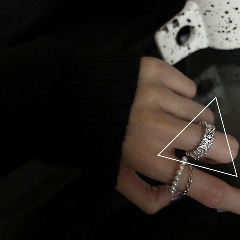 Women s Retro Elegant Adjustable Zircon Ring - Korean Style Trendy Index Finger Jewelry Open Adjustable