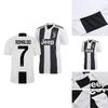 Juventus Ronaldo Cristiano Home Shirt Football Whiteblack Color 2018 2019 Seria