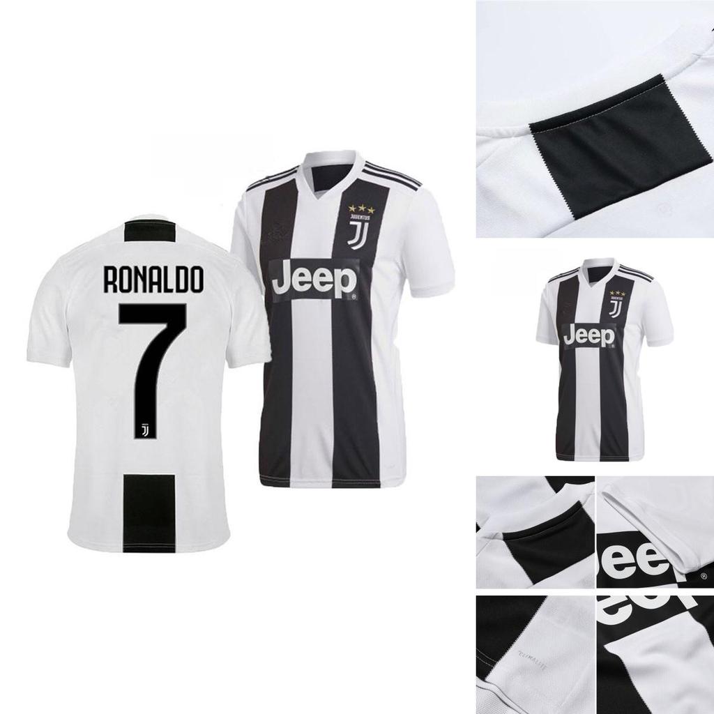 Juventus Ronaldo Cristiano Home Shirt Football Whiteblack Color 2018 2019 Seria