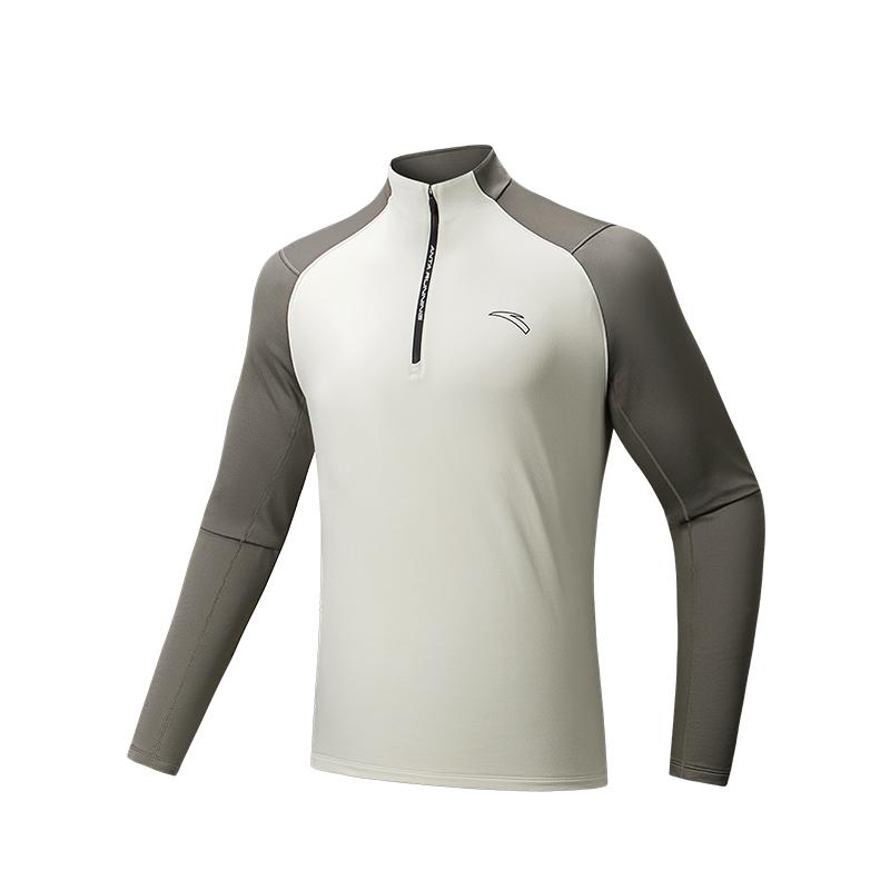 

Anta Color Block Comfortable Versatile Long Sleeve Knit Top Men tops 152545403N-2 2XL