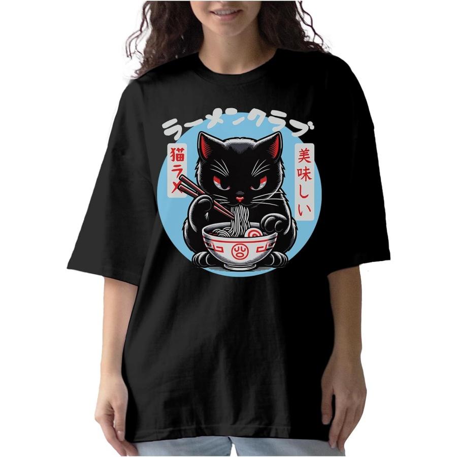 

Kawaii Cat Eating Ramen Noodle Anime Shirt for Men Women Japanese Manga Unisex Oversized Shirts XXXXXL різнокольоровий