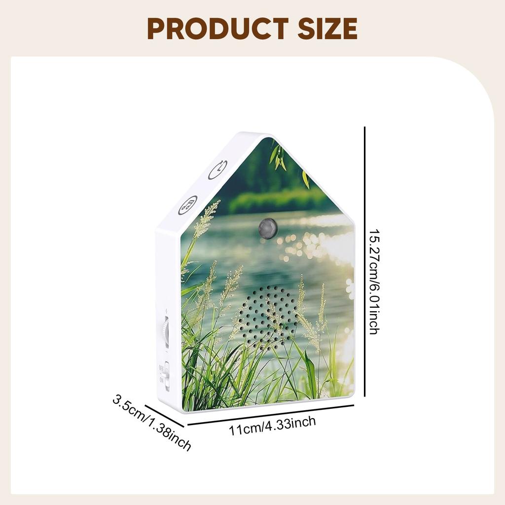 Bird Chirping Sound Box Compact Bird Sound Machine Realistic Audio Indoor Ambient Noise for Home Bedroom Balcony Living Room