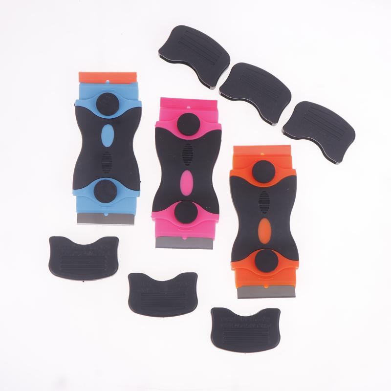 Plastic & Metal Razor Blade Scraper, Window Glass Cleaner, Film & Adhesive Remover Tool For Car & Home