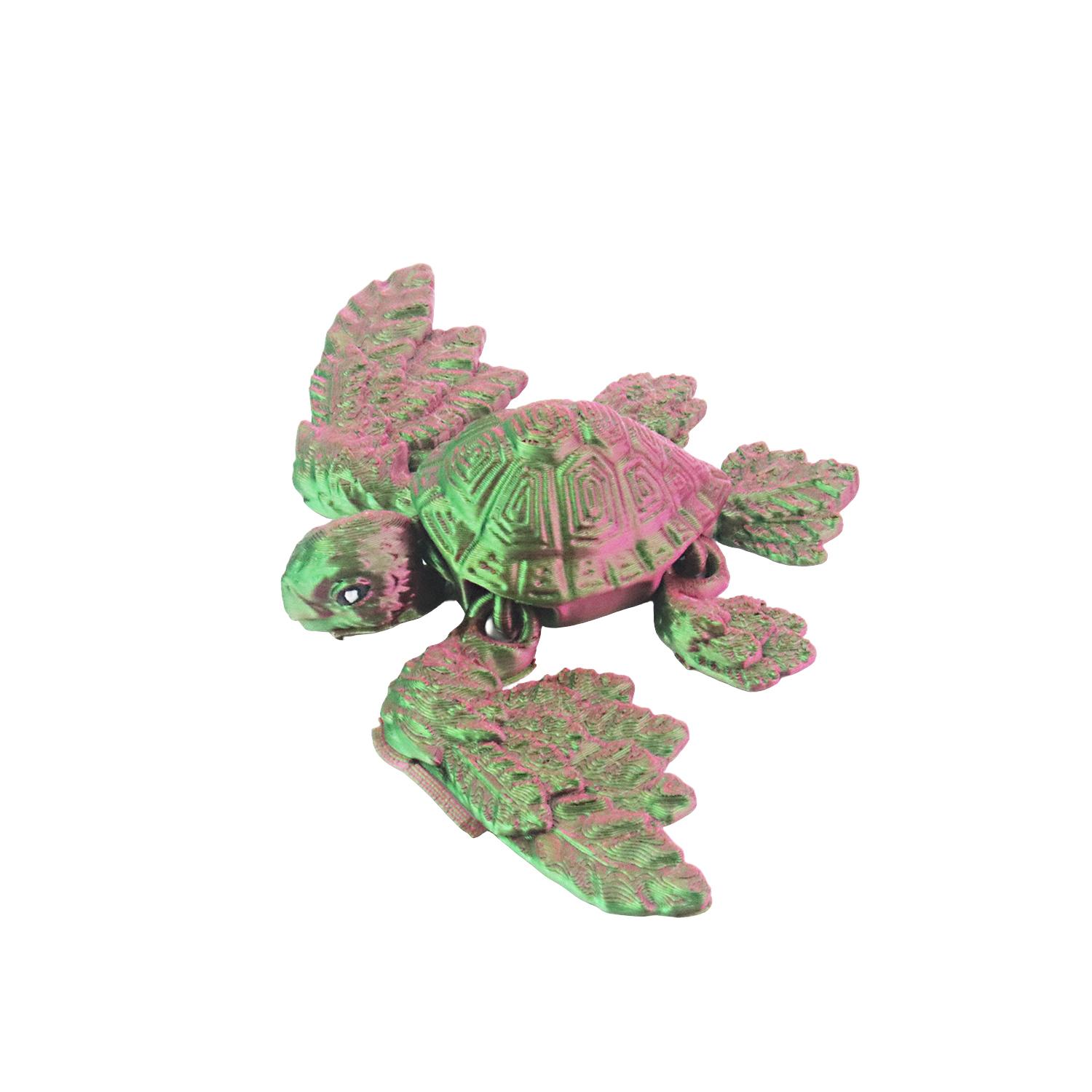 

Innovative 3D Printed Winged Turtle, Movable Joint Design, Stress Relieving Turtle Statue, Desktop Decoration S