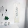 White Moon Phase Wall Hanging 46*12inch Modern Home Ornament Moon Pattern Decoration  Bedroom