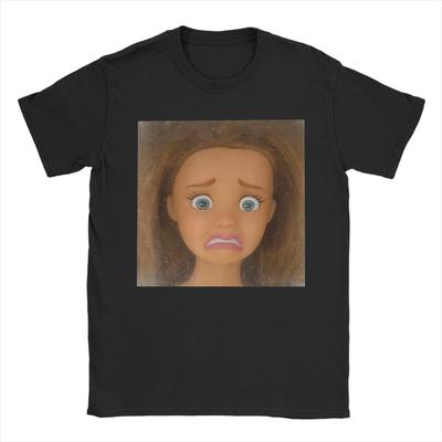 Funny Disgusting Doll Face Meme T Shirt Summer Cotton TShirts For Men Harajuku Casual Tshirt Short Sleeve Y2K Retro Tees