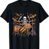 Halloween Rocker Skeleton Playing Drum, Skull Playing Drum T-Shirt