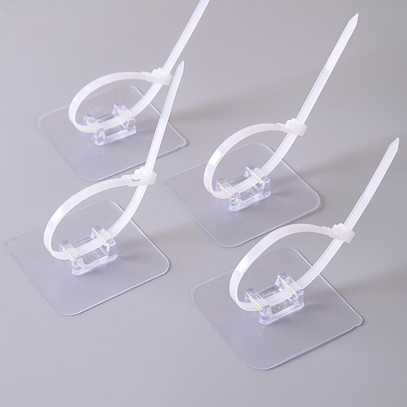 

5 шт. пряжка настенная бесшовная наклейка на крючок прочная трубная стяжка прозрачный крючок 5pcs