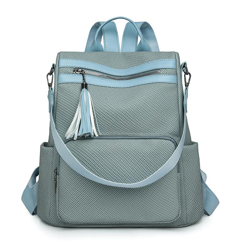 Women's Convertible PU Backpack - Multi-Way Tassel Shoulder Bag for Daily/Travel (Multi-Color Options)