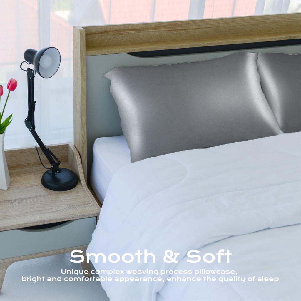 Satin Pillowcase for Hair and Skin Silky & Soft Pillow Covers Similar to Silk Pillow Cases Pillow Cases Standard Size 30x20Inch