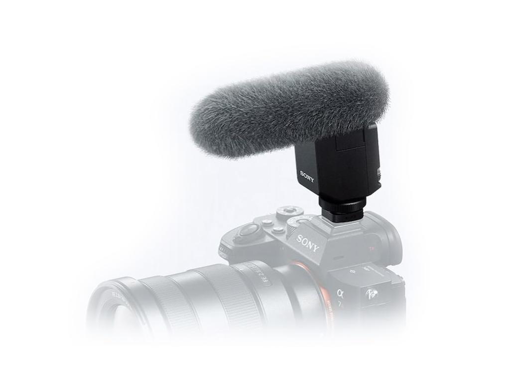 Sony Camera Shotgun Variable with Windscreen ECM-B1M Microphone, Microphone, Directionality,