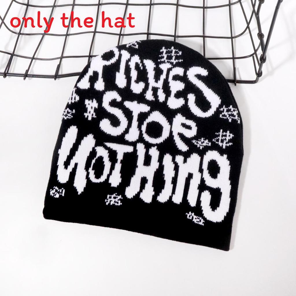 Cap Autumn Knit With Letter Embroidery Design For Casual Street And Wear Sports