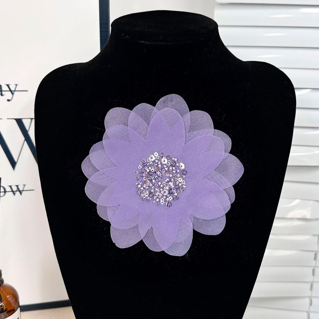 Multi-Layer Beaded Sequins Flower Cloth Stickers Clothing Children'S Clothing Skirt Luggage Shirt Lace Decoration Accessories