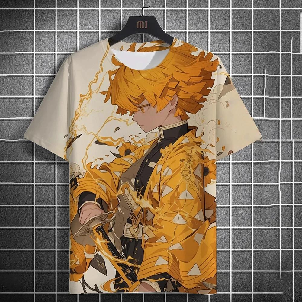 Summer  Men's Women's T-shirt Anime Graphics 3D Printing Short Sleeve  Fashion Trend Oversized T-shirtShort Sleeve  Fashion Trend Oversized T-shirt