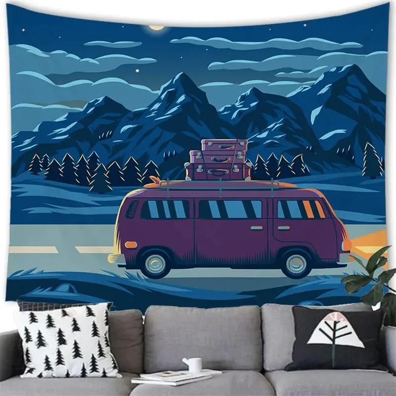 Cartoon Moon Stars Decorative Tapestry Office Living Room Decoration Home Wall Tapestry