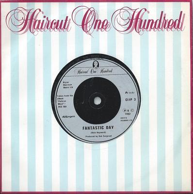 7inch Record HAIRCUT ONE HUNDRED  Fantastic Day CLIP3 Arista 1982 UK Rock Used