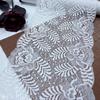 Renda Elástica Branca Larga de 18,5cm, Tecido de Renda Spandex para Lingerie, Sutiã, Roupa Íntima, Vestido de Noiva, Vestuário, Artesanato DIY (18,5cm de Largura)