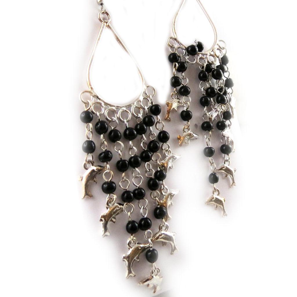Les Trésors De Lily [B8326] - Boucles 'Danse Indienne' Noir
