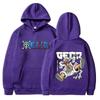 Men's Winter Warm Casual Fashion Hoodie Cartoon Anime Character Luffy Peripheral Printed Comfortable Hoodie