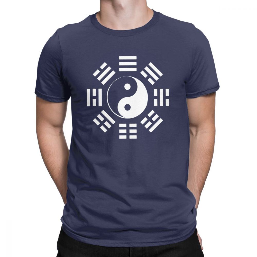 Men Yin Yang Tshirt Ching Kungfu Art Chinese T Shirt Tai Chi 100 Cotton Clothing Awesome Short Sleeve Tees Best Gift TShirt