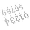 20PCS Number Candle Holder Set Reusable Metal Numeral Birthday Cake Candle Holders Cake Topper Decoration for Party Celebration