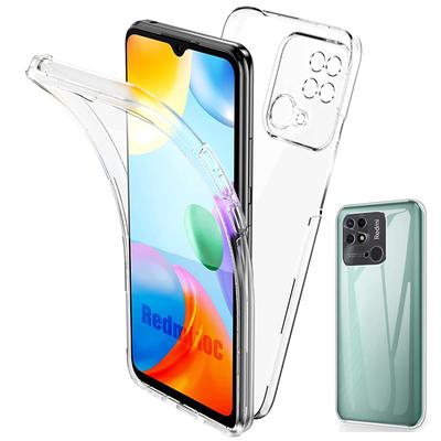 Custodia per telefono per Xiaomi Redmi 10C Cover a 360 ° doppia custodia in silicone trasparente per Redmi 10C 10 C antiurto morbida copertura posteriore rigida per PC Shell