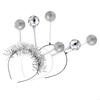 HX6F Glittering Powder Alien Headband Disco Party Hairhoop Costume Hairhoop Nightclub Funk Party Headwear Hair Decors