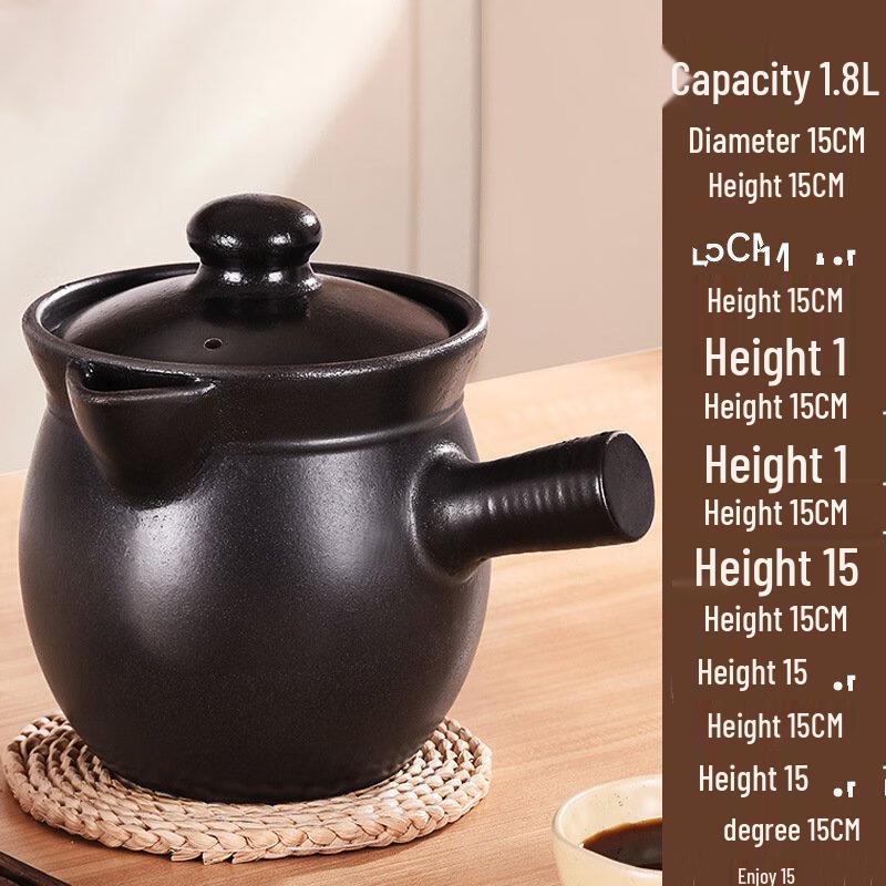 Shengbei Black Clay Ceramic Medicine Pot