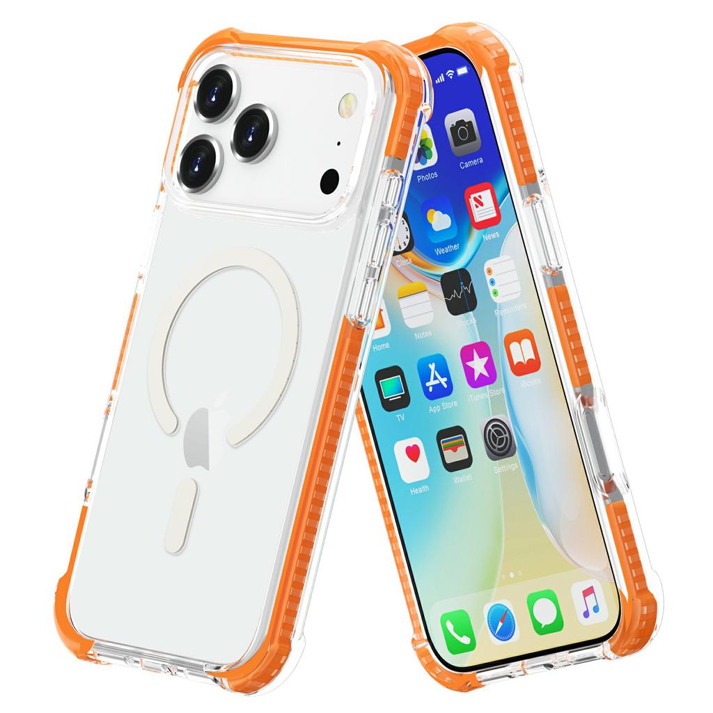 For iPhone 17 Pro Max Case Compatible with MagSafe Reinforced Corners TPU + Acrylic + TPE Phone Cover