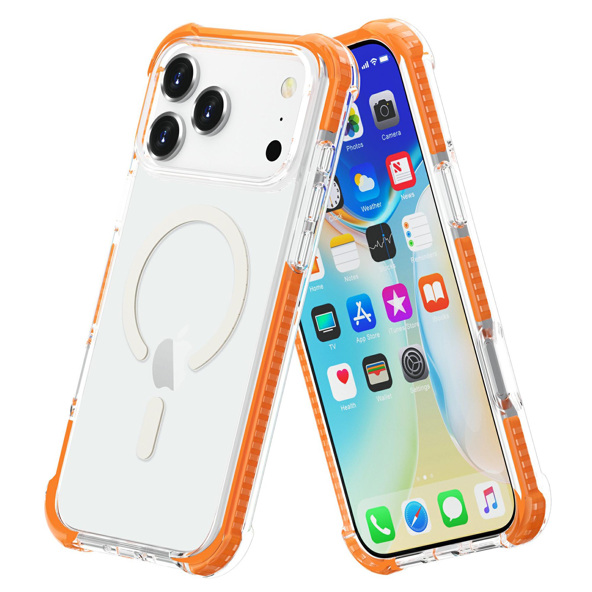 For iPhone 17 Pro Max Case Compatible with MagSafe Reinforced Corners TPU + Acrylic + TPE Phone Cover G