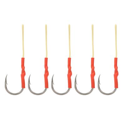 5 Stück Edelstahl Stärke Scharfe Fischhaken mit Widerhaken Köder Haken Meeresfischerei Zubehör Meerwasser Korrosionsbeständigkeit 9 0#