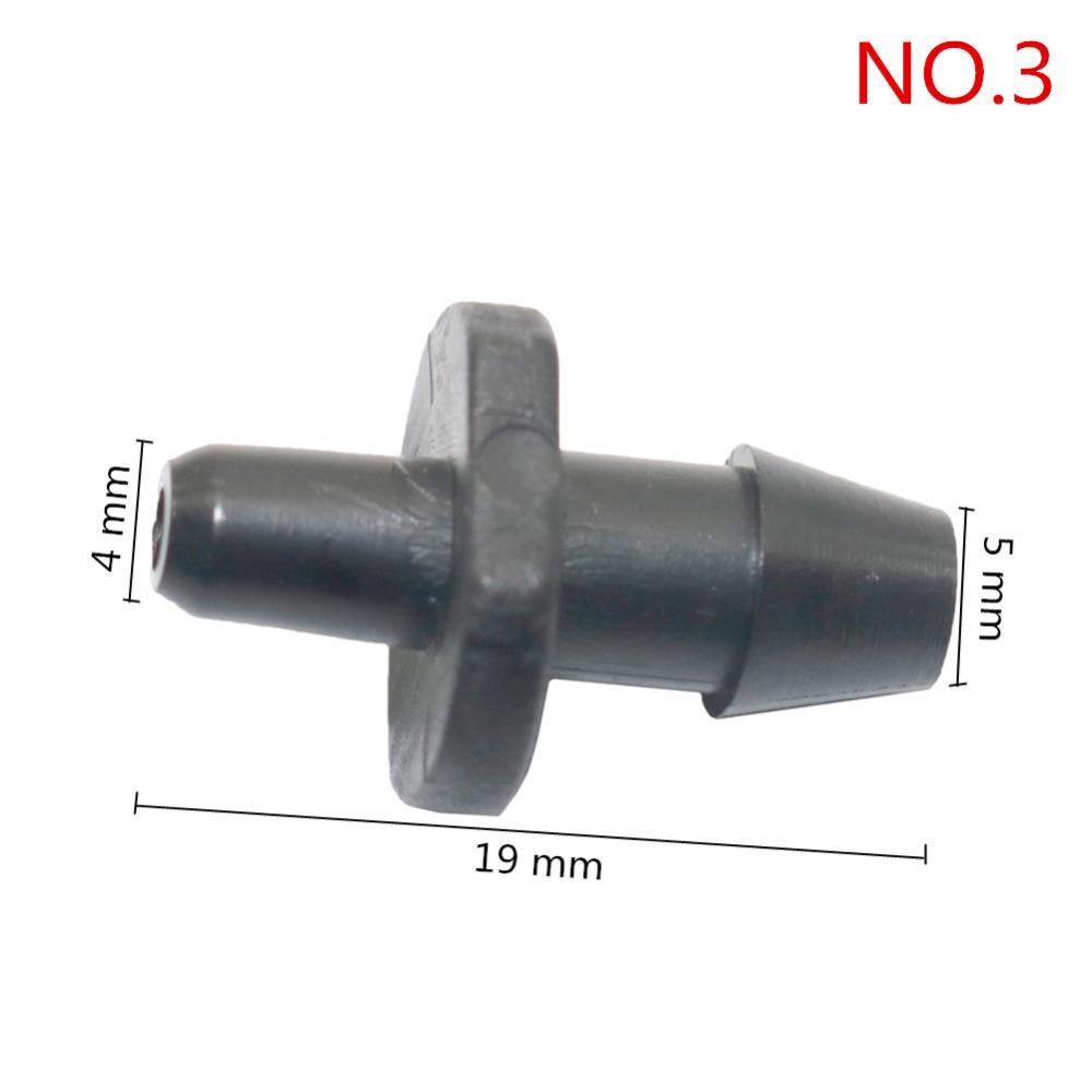 4mm Barbed Straight connector Hose Quick Connectors Irrigation Plumbing Pipe Fittings Nozzle Adapter 20 Pcs
