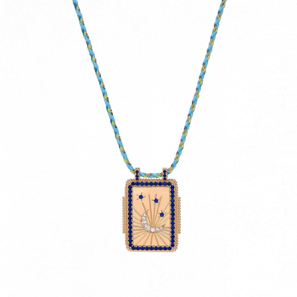 Collana Tarocchi Bohemienne: Design Sole, Luna e Occhio Malvagio per Donna