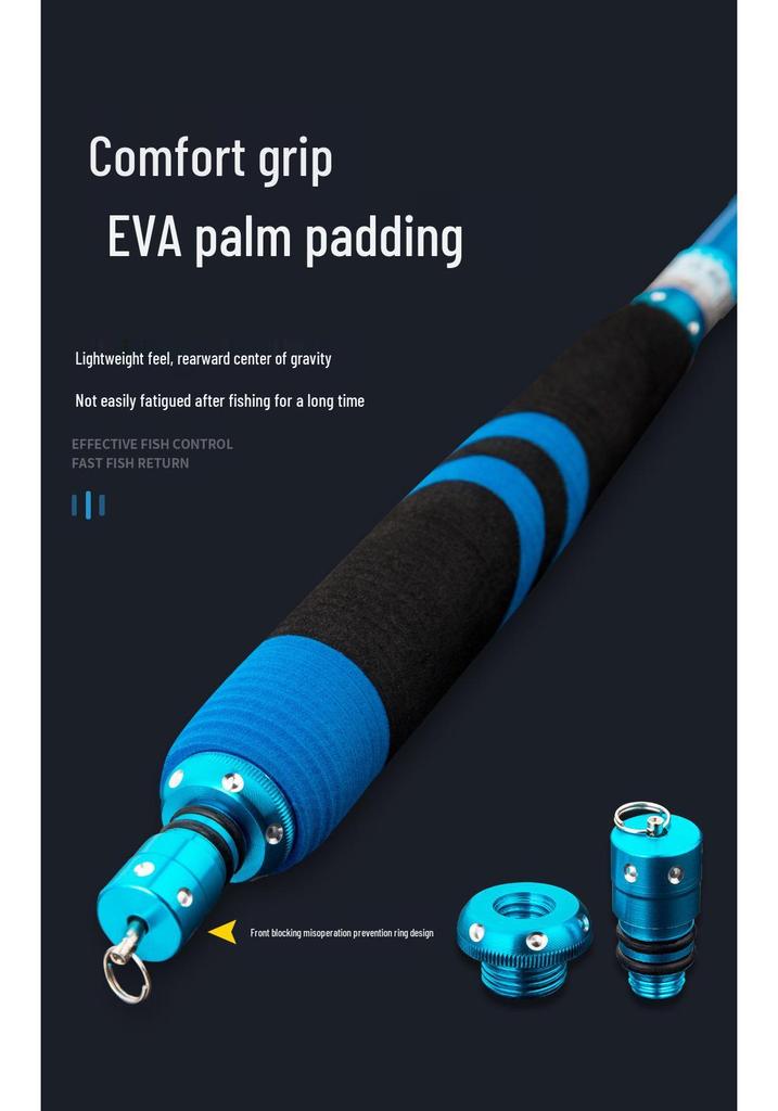Ultra-Light Ultra-Hard Carbon Fishing Rod for Carp and Crucian Carp - Versatile Hand Rod, Long Section Taiwan Design