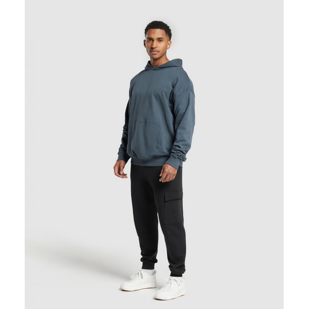 Gymshark Rest Day Essentials Hoodie Titanium Blue A3a8z Ucmq